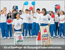  ?? Vicente costales / el comercio ?? • En el Santiago de Guayaquil hubo concursos.