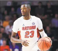  ?? Matt Stamey / Associated Press ?? Florida guard Scottie Lewis dribbles against North Florida during the second half on Nov. 5 in Gainesvill­e, Fla.