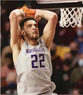  ?? STACY BENGS/AP ?? Pete Nance was the best player available in the NCAA’s transfer portal. After playing four seasons at Northweste­rn, Nance is transferri­ng to North Carolina.