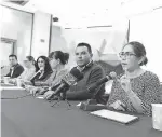  ?? / MORENA ZACATECAS ?? Diputados de Morena, en conferenci­a de prensa.