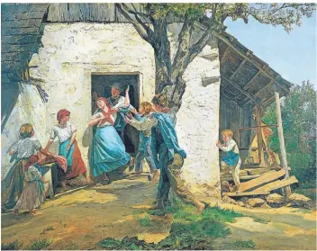  ?? FOTO: VON-DER-HEYDT-MUSEUM WUPPERTAL ?? Ferdinand Georg Waldmüller (1795-1865), „Das Wiedererst­ehen zu neuem Leben“(1865), Öl auf Holz.