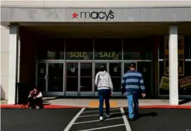  ?? JUSTIN SULLIVAN/GETTY IMAGES ?? Macy’s said the “underprodu­ctive locations” it planned to close accounted for 25 percent of the company’s overall square footage but just 10 percent of sales.
