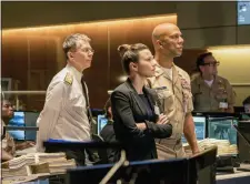  ?? ASSOCIATED PRESS ?? This image released by Lionsgate shows Gary Oldman, from left, Linda Cardellini and Common in a scene from “Hunter Killer.”