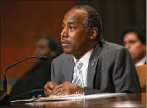  ?? WIN MCNAMEE / GETTY IMAGES ?? HUD Secretary Ben Carson testifies before the Transporta­tion, Housing and Urban Developmen­t, and Related Agencies Subcommitt­ee on Capitol Hill on April 18.