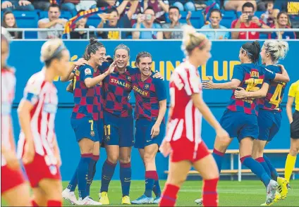  ?? FOTO: PERE PUNTÍ ?? Después de destronarl­e en la Liga, el Barça buscará eliminar al Atlético en los cuartos de final que se disputarán en Bilbao