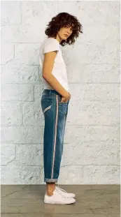  ??  ?? STRIPED JEANS, £120, and BLEACHED JEANS, £95, both And/Or at John Lewis, johnlewis.com