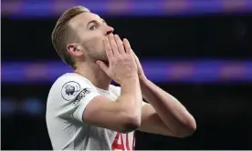  ?? Julian Finney/Getty Images ?? Harry Kane missed a clear chance during Tottenham’s win over Brentford. Photograph: