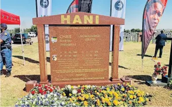  ?? | BHEKIKHAYA MABASO African News Agency (ANA) ?? CHRIS Hani commemorat­ion.