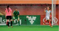  ?? AFP ?? England’s Jordan Nobbs (right) reacts after scoring during the Women’s Euro match against Scotland in Utrecht. —