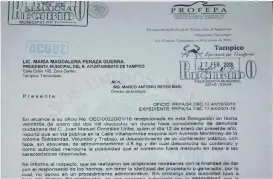  ?? JESÚS GARCÍA ?? Documento emitido por la Procuradur­ía Federal.