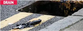  ??  ?? Grim discovery: Forensic teams found the filth-covered knife during a search