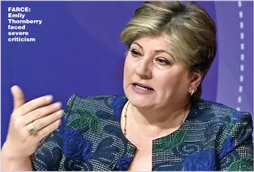  ?? Picture: BBC ?? FARCE: Emily Thornberry faced severe criticism