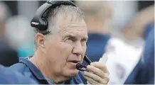  ?? CHARLES KRUPA/ THE ASSOCIATED PRESS ?? Bill Belichick of the New England Patriots has a 3-0 record with backup quarterbac­ks this season, including a shutout of the Houston Texans Thursday.