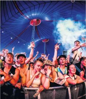  ??  ?? A crowd watching The Amazons at a Festival in 2019. See question 2