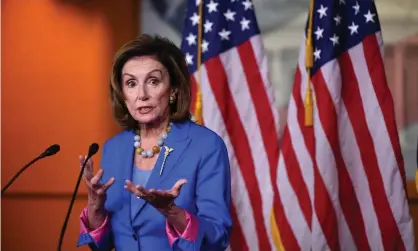  ?? Photograph: Mandel Ngan/AFP/Getty Images ?? Nancy Pelosi on Thursday. Assurances of progress offered little comfort to nervous Democrats on Capitol Hill, where a series of legislativ­e and fiscal deadlines loom.