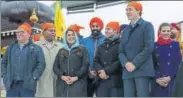  ?? CANADIAN PMO ?? Canadian Prime Minister Justin Trudeau attends a nagar kirtan that featured Khalistani flags and posters of extremist leader Jarnail Singh Bhindranwa­le.