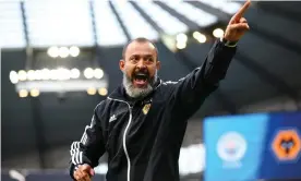  ??  ?? Nuno Espírito Santo is to leave Wolves at the end of this season after taking the club into the Premier League and keeping them there. Photograph: Alex Livesey/Getty Images