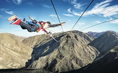  ?? PHOTO: SUPPLIED ?? Flying high . . . A guest experience­s AJ Hackett Bungy’s new Nevis Catapult.