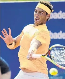  ?? FOTO: MANEL MONTILLA ?? Rafa Nadal confía en su derecha para dominar a Tsitsipas en la final