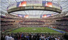  ?? Photograph: Kyusung Gong/AP ?? SoFi Stadium in Los Angeles hosted this year’s Super Bowl. It will also be a venue at the 2026 World Cup.