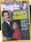  ??  ?? LOVE STORY After six years of dating, Winfrey and Graham announced they were going to tie the knot, “and it was on the cover of People magazine”, she says, laughing. “A lot of damn pressure, that cover!” Inset: the Nov. 23, 1992, issue.