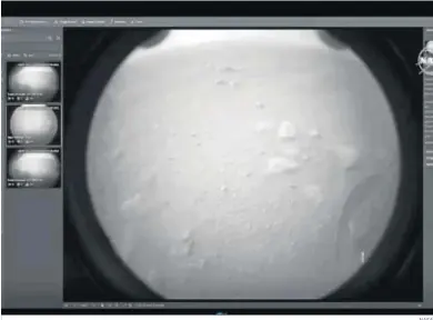  ?? NASA ?? Primera imagen de la superficie marciana que envió anoche el vehículo ‘Perseveran­ce’ a la NASA.