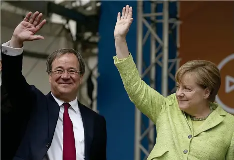  ?? Bild: Oliver Berg ?? Ministerpr­esidenten i delstaten Nordrhein-westfalen, Armin Laschet, är en av favoritern­a att ta över efter Angela Merkel.