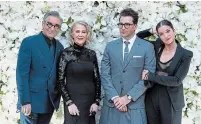  ?? ANA SORYS THE CANADIAN PRESS ?? Eugene Levy, left, Catherine O'Hara, Daniel Levy and Annie Murphy pose at their Emmy Awards celebratio­n party in Toronto.
