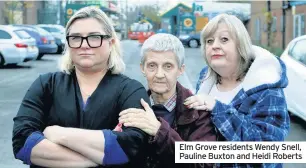  ??  ?? Elm Grove residents Wendy Snell, Pauline Buxton and Heidi Roberts