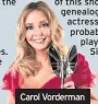  ??  ?? Carol Vorderman