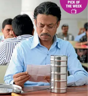  ??  ?? Irrfan Khan as Saajan, an accountant, in The Lunchbox.