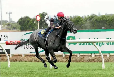  ?? SUPPLIED ?? Jake Bayliss notches another win on the Ballymore Stables filly She’s A Thief at Te Rapa on Sunday.