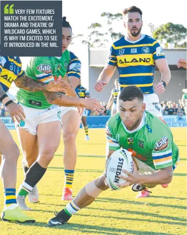  ?? Picture: NRL PHOTOS ?? WILD WEEKEND: The Canberra Raiders would have had a shot at winning the NRL premiershi­p last year under the Wildcard system.