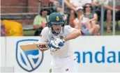  ?? Picture: EUGENE COETZEE ?? POISED TO STRIKE: Stephen Cook was the star of the Lions innings on Wednesday when he hit a great 188 runs.