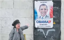  ?? FOTO: AP ?? Aunque es enormement­e popular en Francia, Obama no es francés y por ello no puede tomar parte en la contienda.