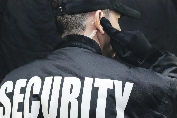  ??  ?? There are now more than 24,000 security profession­als of all types licensed to work in Alberta, according to provincial statistics. And the province is about to speed up its licensing system to make it easier for Albertans to be approved for security work.