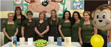  ??  ?? The Cheeky Monkey team; left to right Sheila Gillespie, Joanne Crowe, Niamh Holmes, Marie Ward, Adell Woods, Pamela Callan, Ruth Corrigan and Anne McGeer.