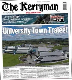  ??  ?? The front page of the Kerryman from May 27.