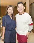  ??  ?? Michelle Dy with Belo Medical Group corporate communicat­ions head Eric Ho