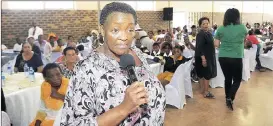  ??  ?? BRINGING COMFORT: Minister of Social Developmen­t Bathabile Dlamini.