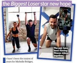  ??  ?? The pair have been filming fitness videos together.
