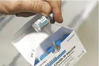  ?? MARK LENNIHAN/AP ?? Virginia is getting an initial 69,000 doses of the Johnson & Johnson vaccine, which was approved by the FDA over the weekend. It requires only one shot and is much easier to store.