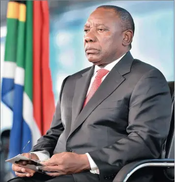  ??  ?? BUILDING BRIDGES: Deputy President Cyril Ramaphosa was scheduled to meet 11 opposition party leaders to try to find a way forward.