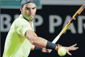  ?? FOTO: EFE ?? Rafa Nadal, a Roland Garros con sólo tres partidos de rodaje