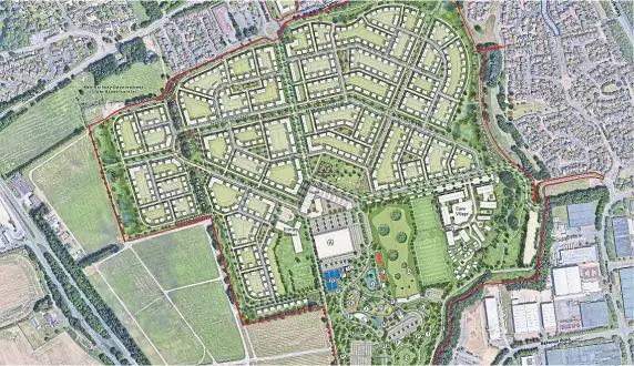  ?? ?? This map shows the developmen­t proposals for the East of England Showground.