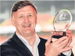  ?? Picture: SNS. ?? Paul Hegarty is the League Two Manager of the month, but can he keep Montrose in the SPFL.