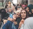  ?? Picture: AFP PHOTO ?? Palestinia­ns at a funeral in the Gaza Strip.