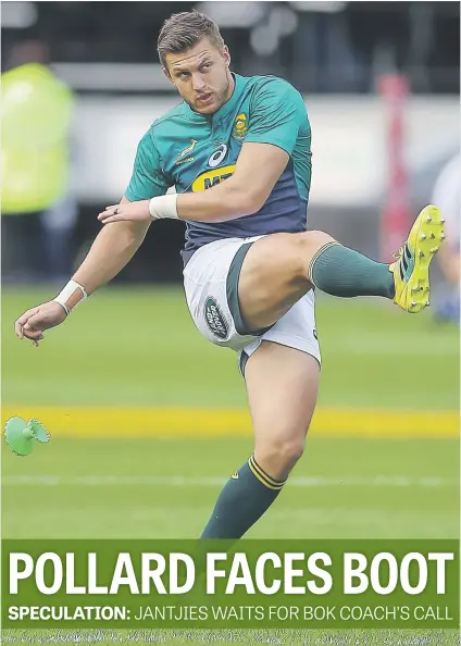  ?? Images Picture: Gallo ?? PROBLEMS. Springbok flyhalf Handre Pollard has only slotted four of his last 11 attempts on goal.