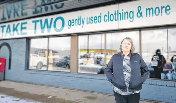  ?? ANDREW WATERMAN/THE TELEGRAM ?? Kimberly Yetman Dawson, executive director of Empower, said after a break and enter at their second-hand clothing store, Take Two, the registered charity is facing some difficult decisions.