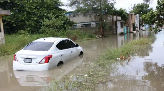  ?? YAZMÍN SÁNCHEZ ?? Ciudad Madero fue el municipio que recibió mayor cantidad de agua, con más de 60 mm; hubo de una a dos horas de precipitac­iones.